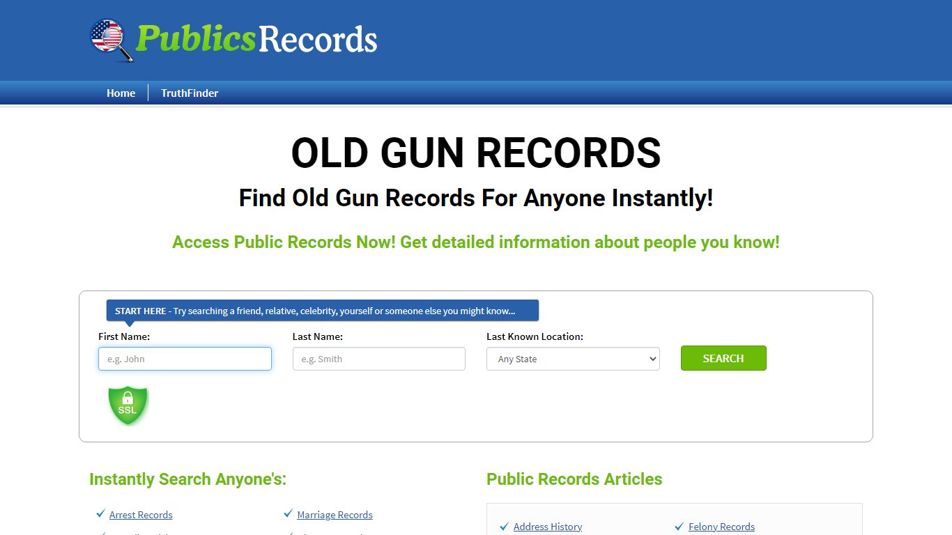Find Old Gun Records For Anyone Instantly!